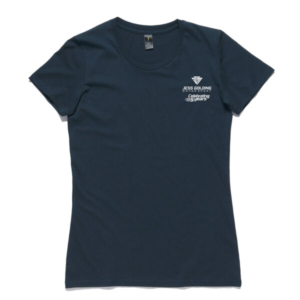 JGM 5-Year Anniversary Ladies Tee - text front Thumbnail